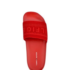 Women’s dollop knit logo pool slides